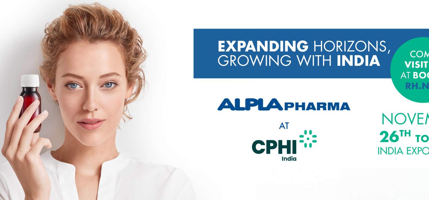 Banner of the CPHI India 2024 where ALPLApharma will be exhibitors.