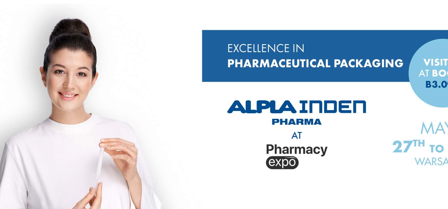 Pharmacy Expo banner where ALPLA Inden Pharma India will be exhibitors at booth B3.09A.